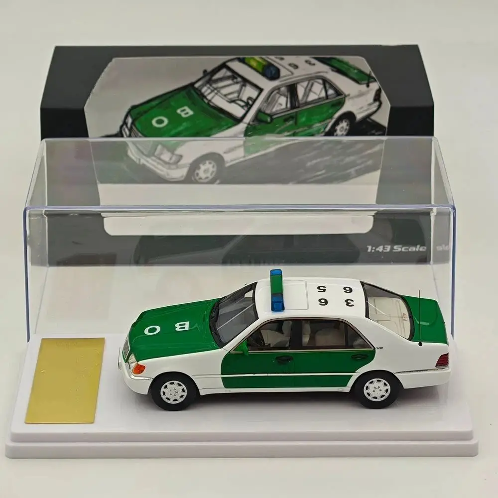 WTX 1:43 Scale W140 German Polizei Resin Car Model Classic European Police Vehicle Limited Edition Hobby Collectible Gift