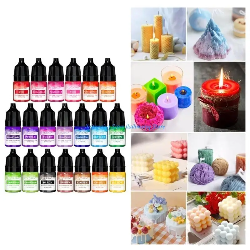 573B Dye for Candle Making Highly Concentrated Liquid Color Essences Handmade Crafts Resin Pigment 5ml/bottle