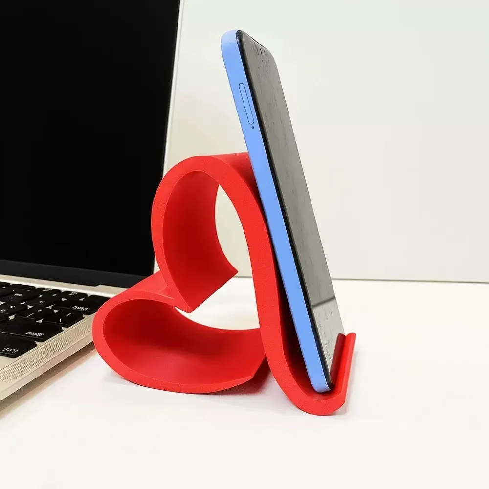 

【H】Creative 3D Printed Heart-shaped Universal Mobile Phone Stand Home Office Desktop Ornament Birthday Valentine's Day Gift