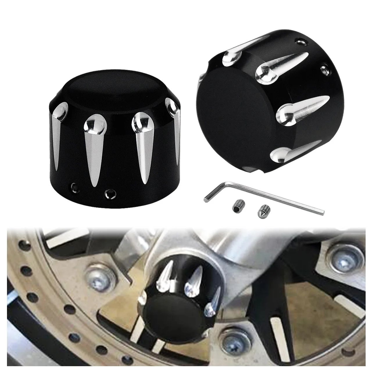 Universele Teardrop As Cover voor Harley 883 Dyna - Motorfiets Vooras Cap Teardrop Decoratieve Cover, Gemodificeerde Accessoires