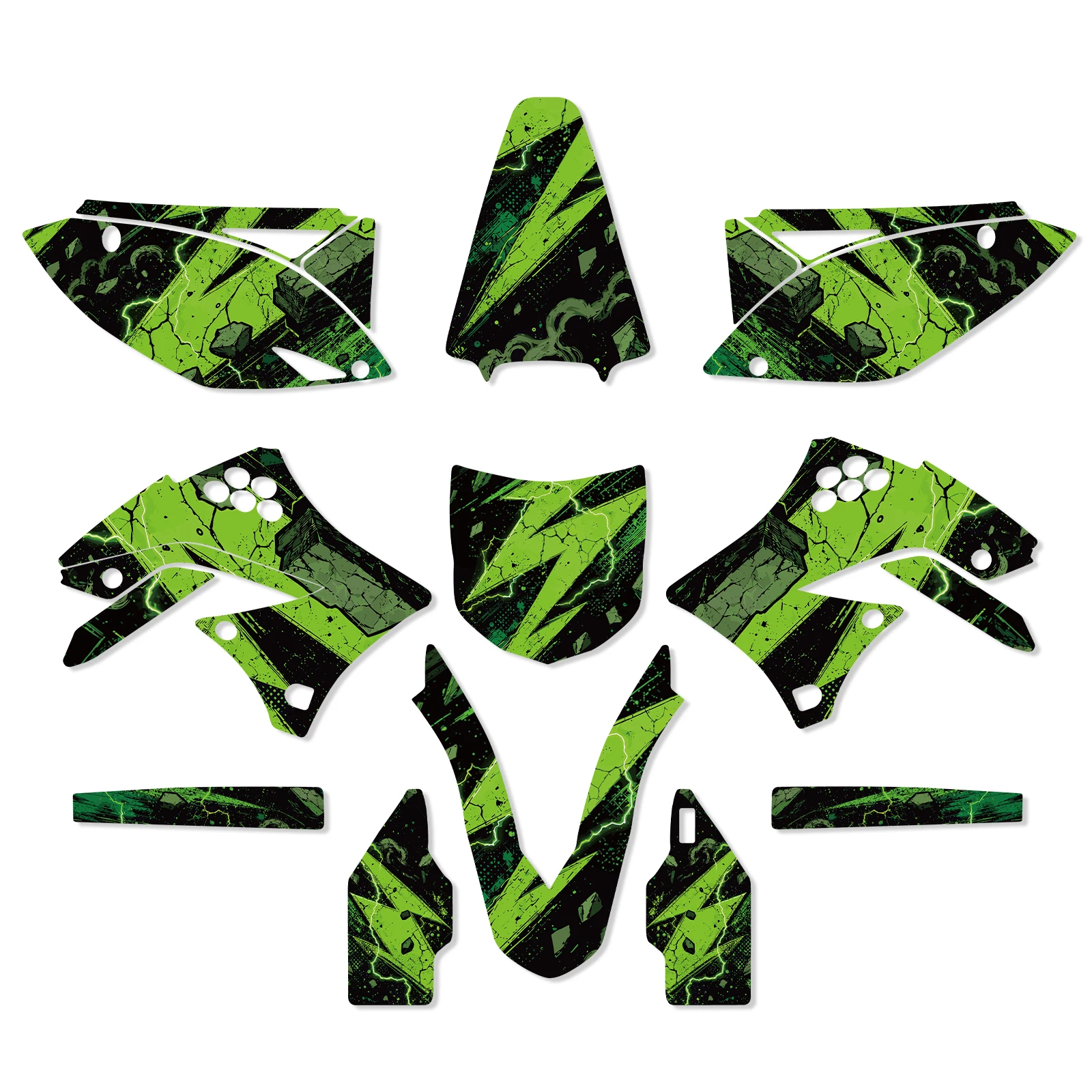 NICECNC für Kawasaki KX450F KXF 450 KX 450F 2009 2010 2011 Motorrad-Grafik-Hintergrund-Aufkleber-Set, individuell anpassbar – Detail 6