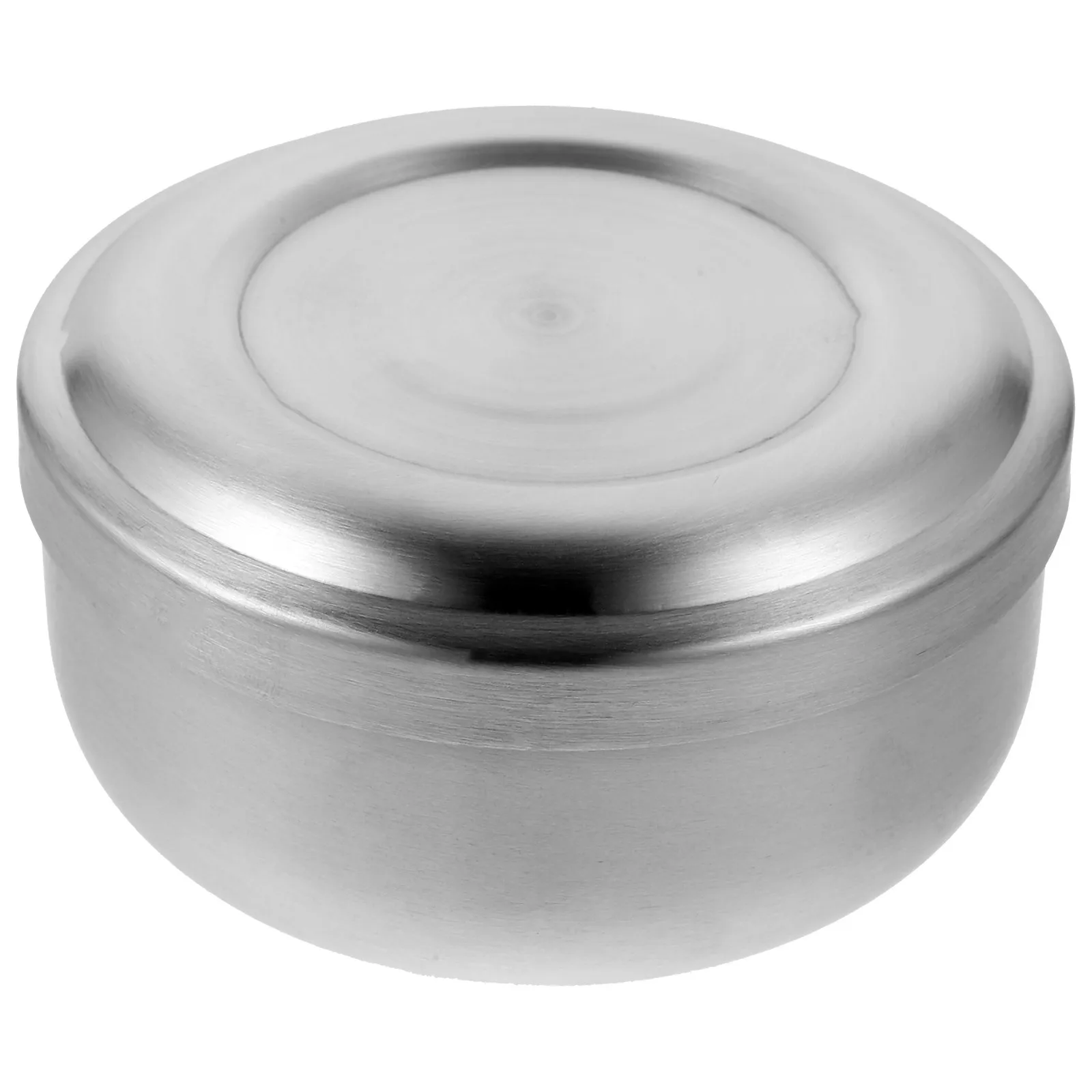 Tigela de creme com tampa para casa, barbeiro, salão de barbear, tigelas de barbear para homens, tigela de sabão prateada