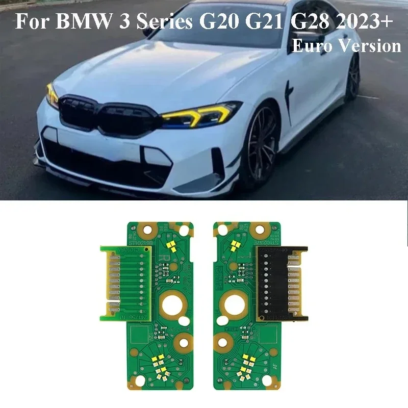 

For 2023-2025 BMW G20 G21 G28 M340i 330i LCI 2024 LED Headlights Modules Daytime Running Lights Chip Yellow Angel Eye DRL Boards