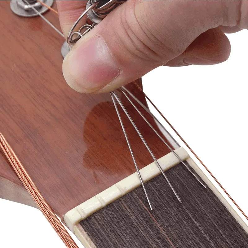 Gitarren-Sattelgriff-Feilenset 13-teilig Professionelle Gitarrenreparaturwerkzeuge Gitarren-Sattelvergriffigungs- und Polierfeilen – Detail 8