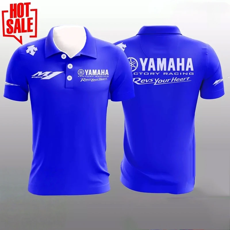 New YAMAHA Motorcycle Racing Team Polo Shirt Exclusive Racing Version MXGP Off-Road Riding Short Sleeve Venue Uniform Work Shirt