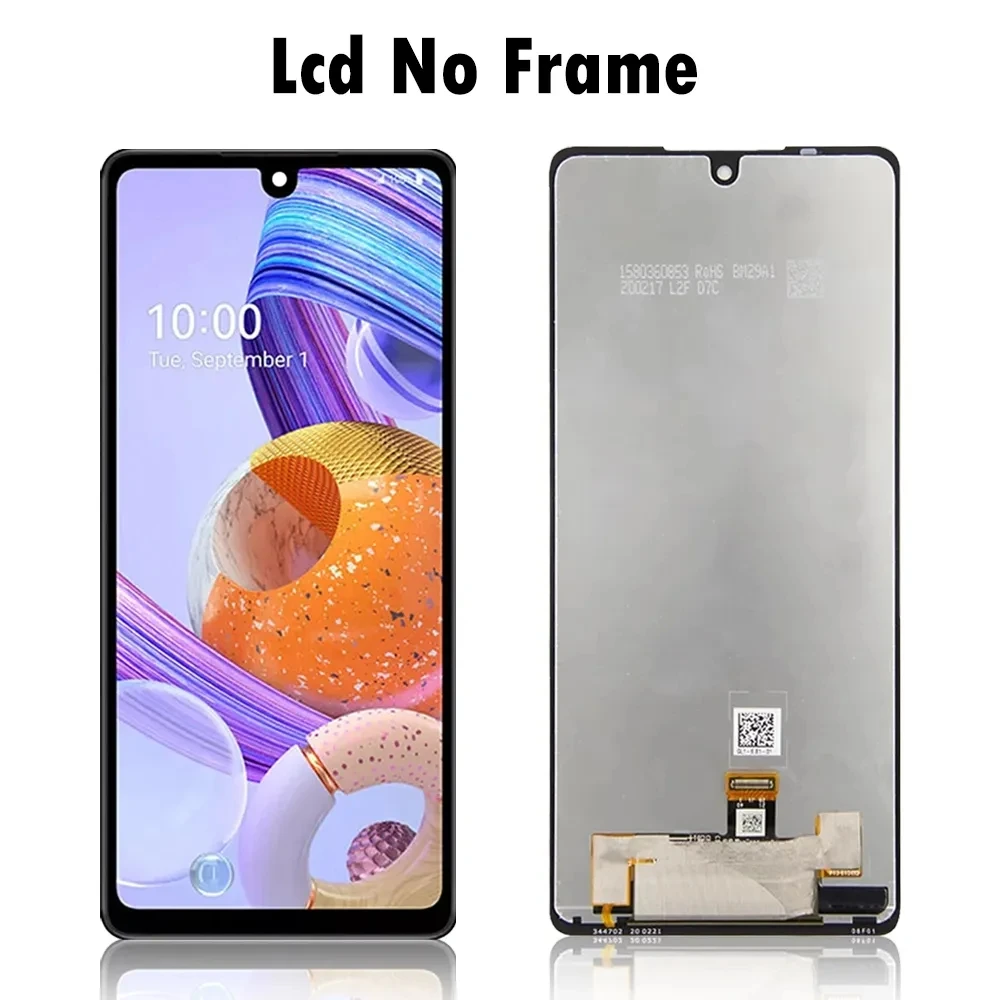 6.8 inchesTested LCD For LG K71 Display With Frame Touch Panel Screen Digitizer For LG Stylo 6 K71 Q730 LMQ730HA LM-Q730HA LCD