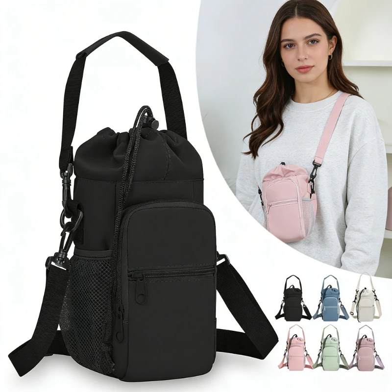 

Термосумка для бутылки с водой с карманом для телефона, регулируемым ремнем, для путешествий, спортзала и активного отдыха