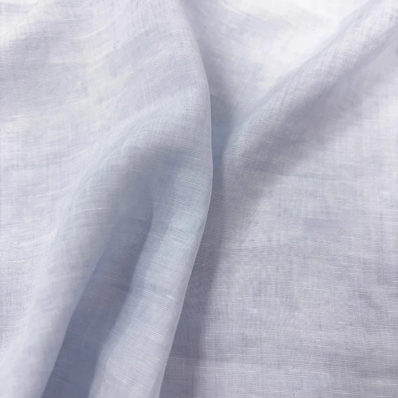 

Голубая полупрозрачная хлопково-льняная ткань Hanfu, классическая рубашка, наряд, мягкий дышащий материал для шитья своими руками, тюль, ткань для окон