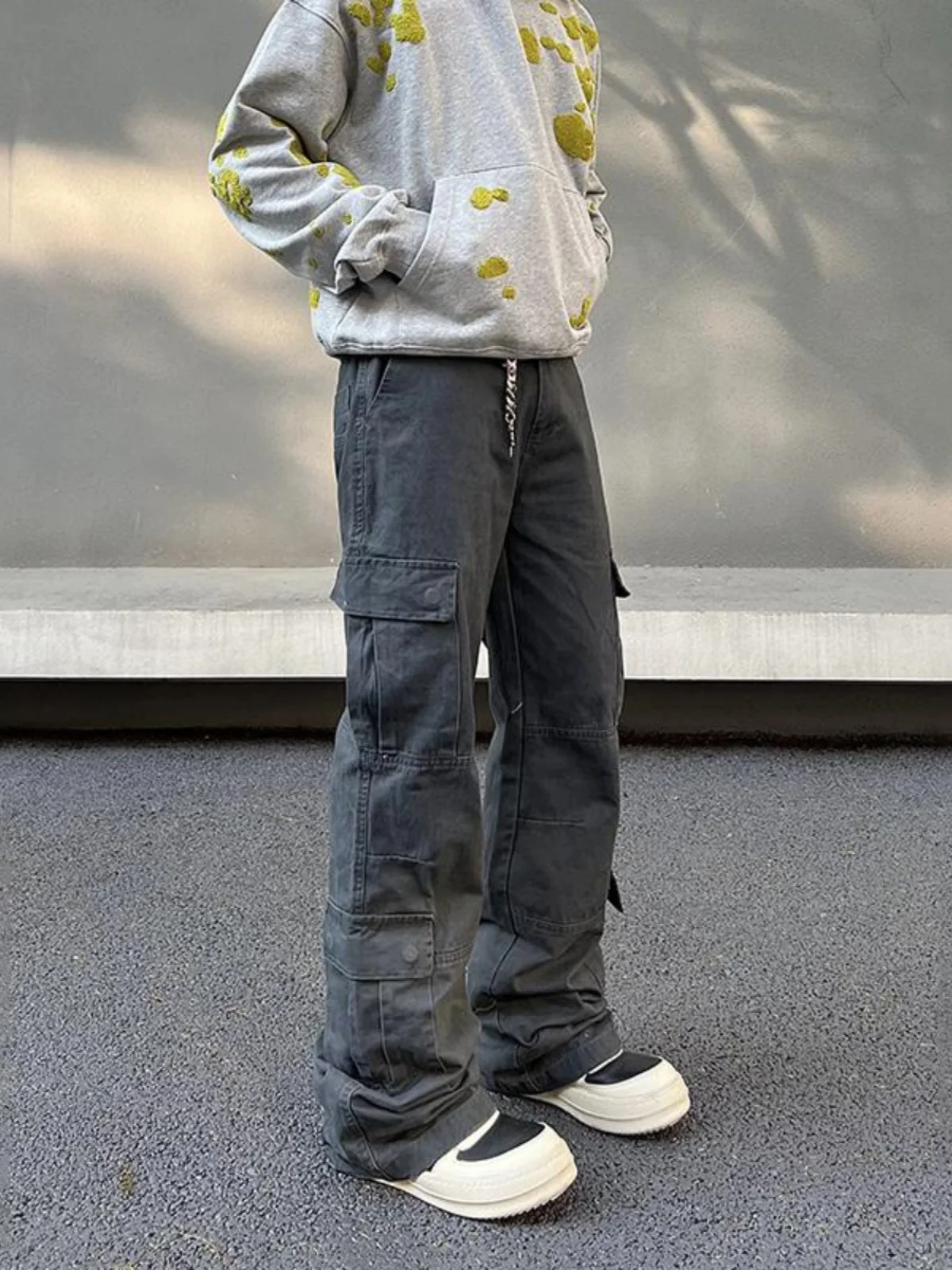 

Мужские рабочие брюки в американском ретро-стиле, весенне-осенние, свободные, прямые, слегка расклешенные, с идеальной посадкой, повседневные брюки