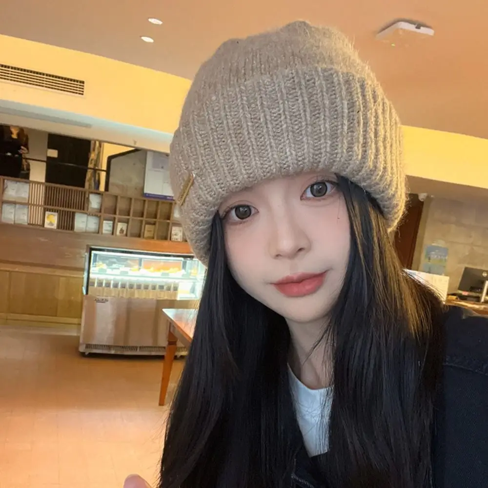 Casual Warm Cap Knitted Hat Wool Hat Jennie Style Crochet Basin Cap Solid Color Korean Knit Beanie Girls