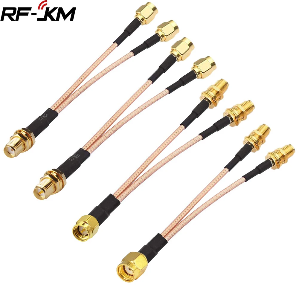 SMA to 2X SMA Male Female Y Type Splitter Combiner Jumper Cable Pigtail RG316 Cable