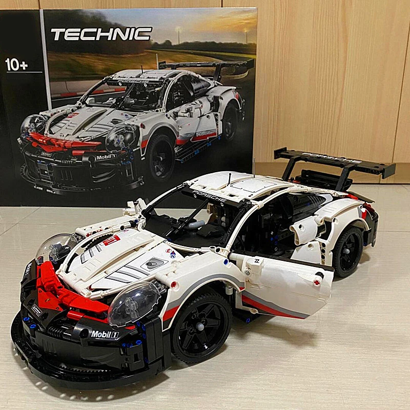 

911RSR 1580 деталей, классический конструктор «Супергоночный автомобиль», модель из кирпичиков, игрушка-транспорт для детей, подарок на день рождения для мальчиков, совместимый