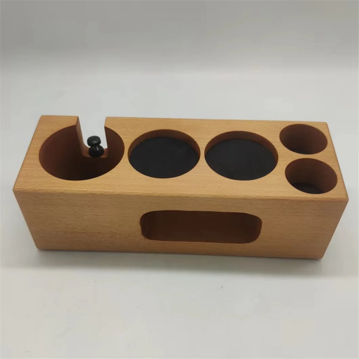 Coffee Tamper Holder Filter Stand Wooden Filling Base Espresso Distributor Mat Rack Coffee Maker Tools Accessories-53mm