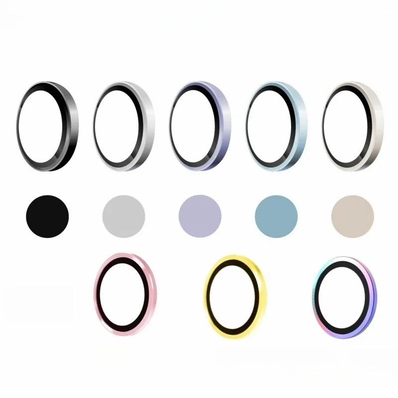 حلقة كاميرا معدنية جديدة + واقي زجاجي للعدسة لـ 2025 IPad 11th A16 Pro 11 13 10 10.9 "Air 7 6 4 5 11/13" M3 M2 Mini 7 6 عدسة خلفية