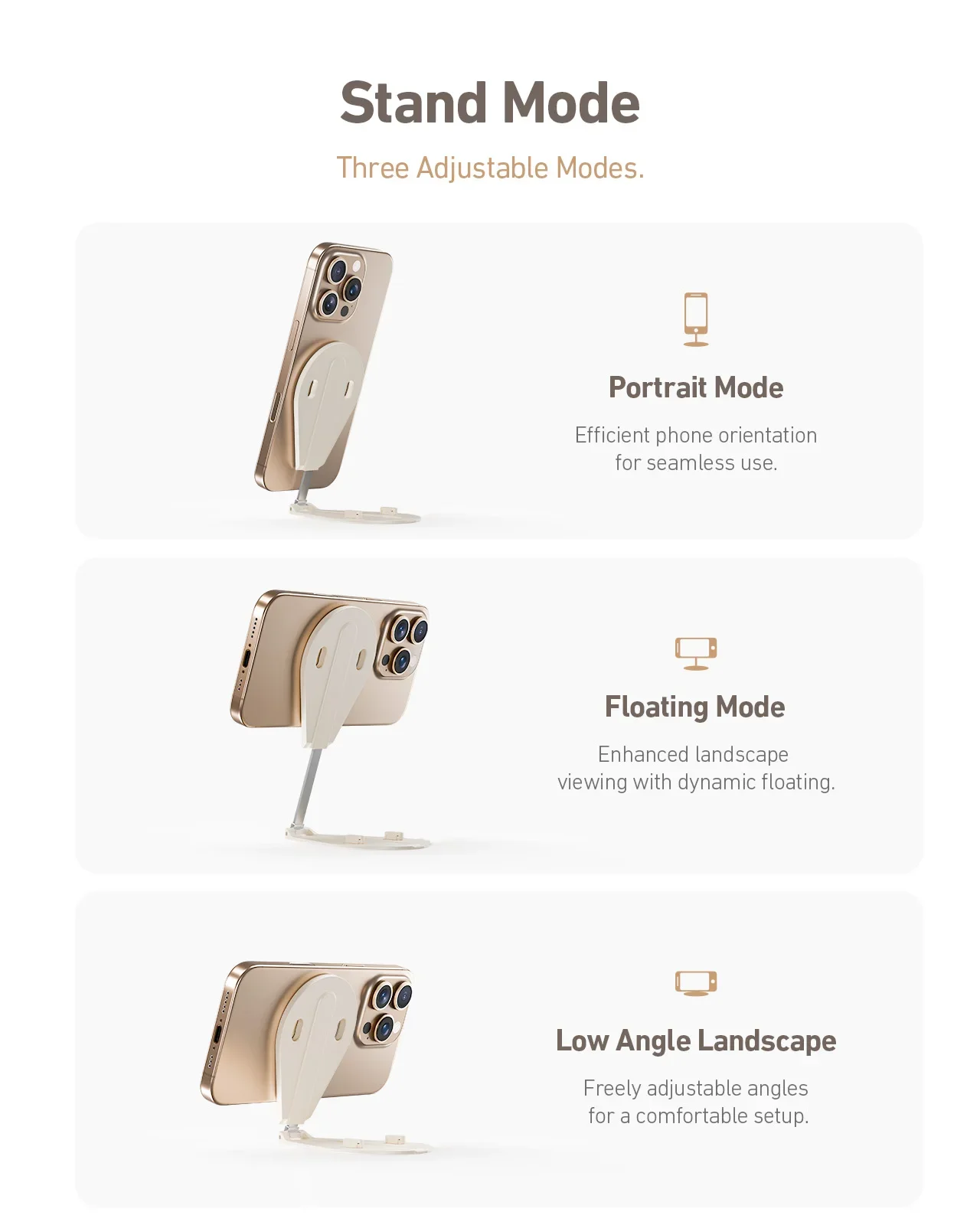 TELESIN Magnetic Multi-function Mobile Phone Holder 300° Rotation Phone Camera Shoot Stabilizer Stand Desk Phone Holder Stand