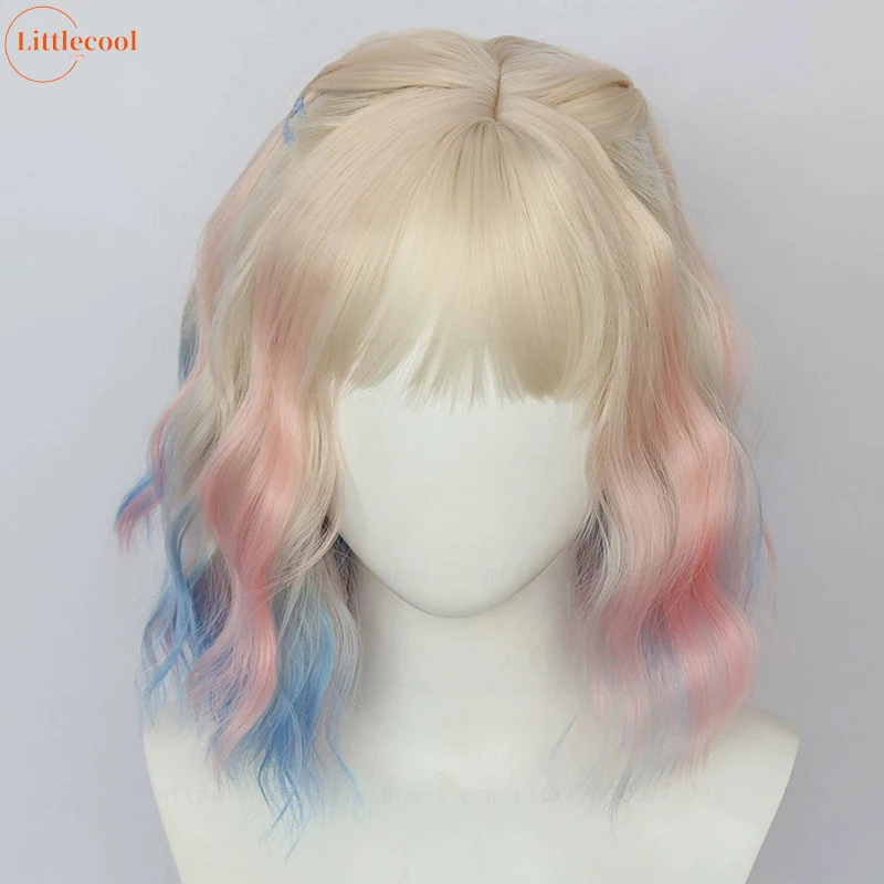 High Quality Enid Sinclair Cosplay Wig Blond Pink Blue Purple Curly Heat Resistant Synthetic Hair Anime Wigs