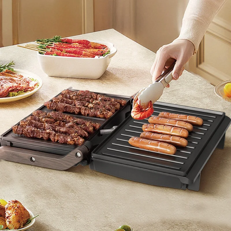 Electric Steak machine Home Non-Stick Double-Sided Heating Sandwich Panini Press 3 Gear Multifunction Electric Skillet 1200W