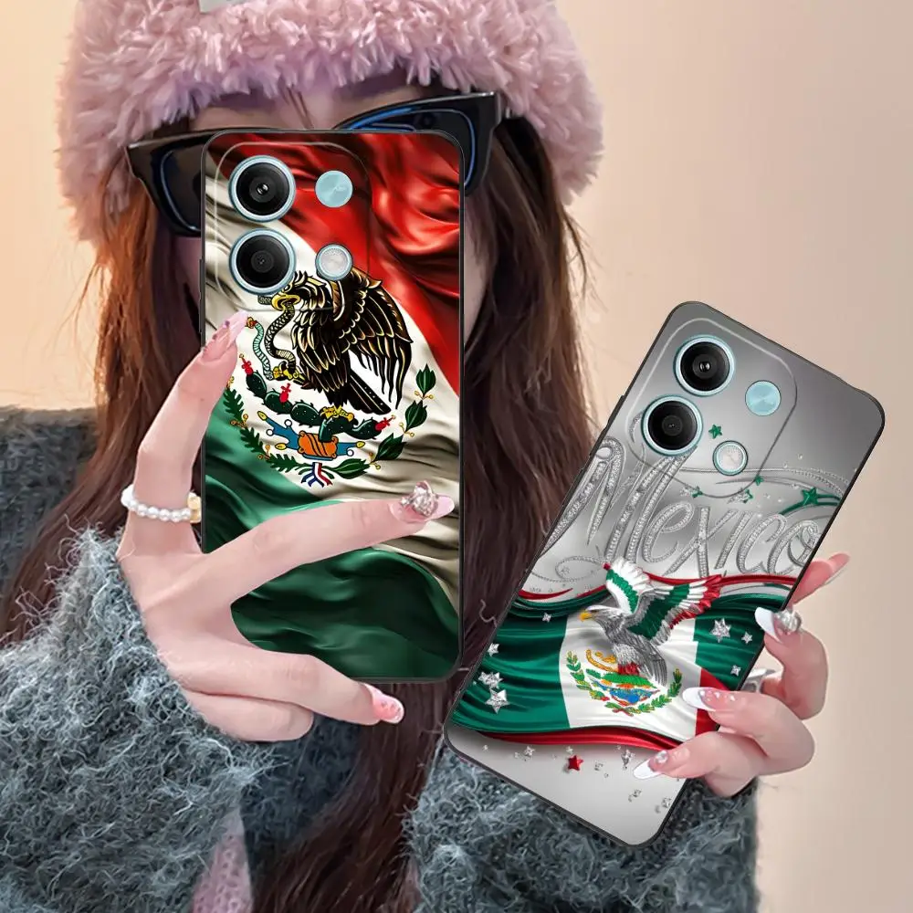 المكسيك العلم المحمول قضية الهاتف الخليوي ل POCO F7 F6 F5 F4 F3 F2 برو GT C75 C71 C65 C61 C40 برو الترا غطاء الطباعة الملونة