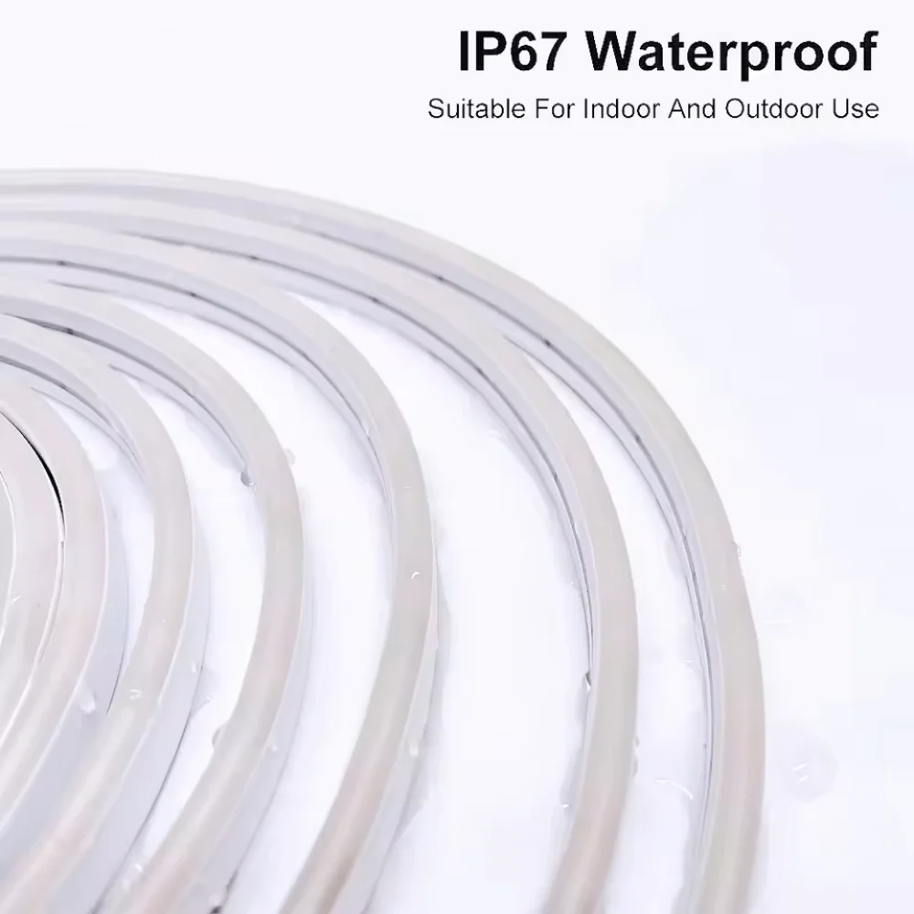 T0612 5050 Full Color DC5V DC12V WS2811 LED Neon Light With Silicone Rope Neon Light RGBIC Flexible IP67 Waterproof Decoration