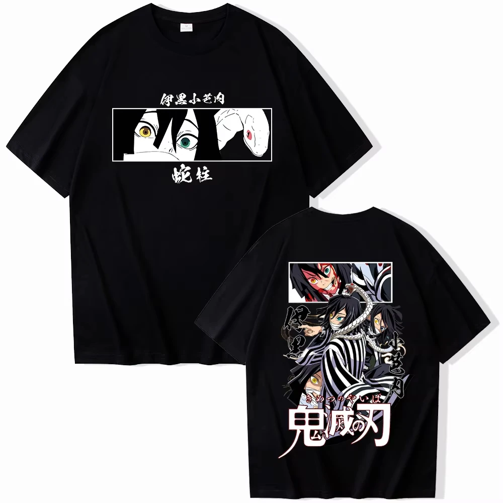 2026 Chinesisches Neujahr Anime Demon Killer Iguro Obanai T-Shirt für Männer und Frauen Harajuku Kurzarm-T-Shirt Geeignet für Fans