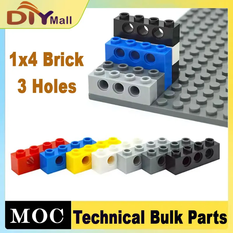 

3701 1x4 кирпич с 3 отверстиями MOC, высокотехнологичный строительный блок, часть, совместимая со всеми брендами, строительная игрушка из мелких частиц