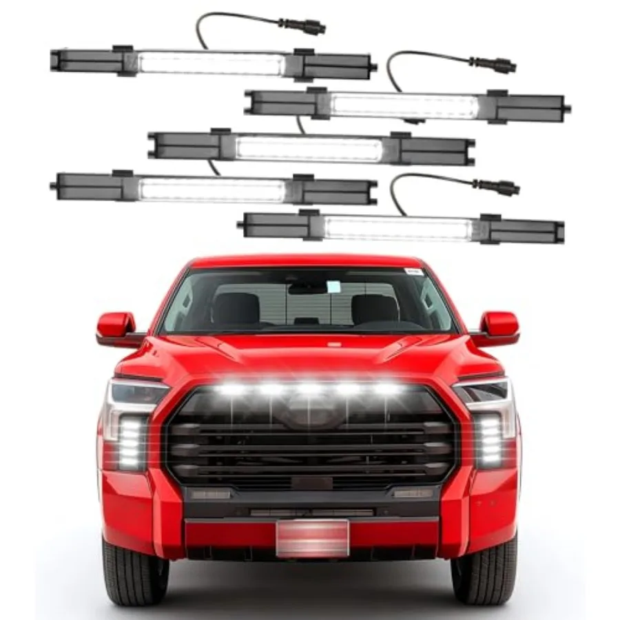 

Direct-Snap LED Grill Lights for 2022-2026 Toyota Tundra 3rd Gen Accessories Raptor Grille Light Bar Only Fits SR/SR5/Limited