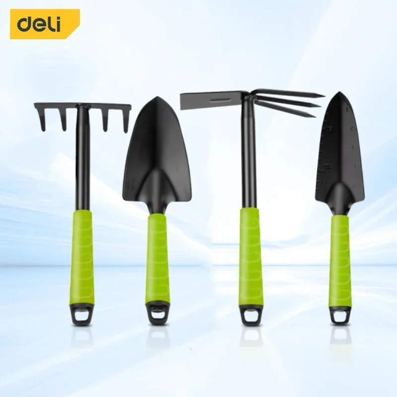 Deli Gardening Shovel Rake Spade Bonsai Weeding Tools for Flowers Potted Plant Lawn Farmland Transplant Home Garden Hand Tools