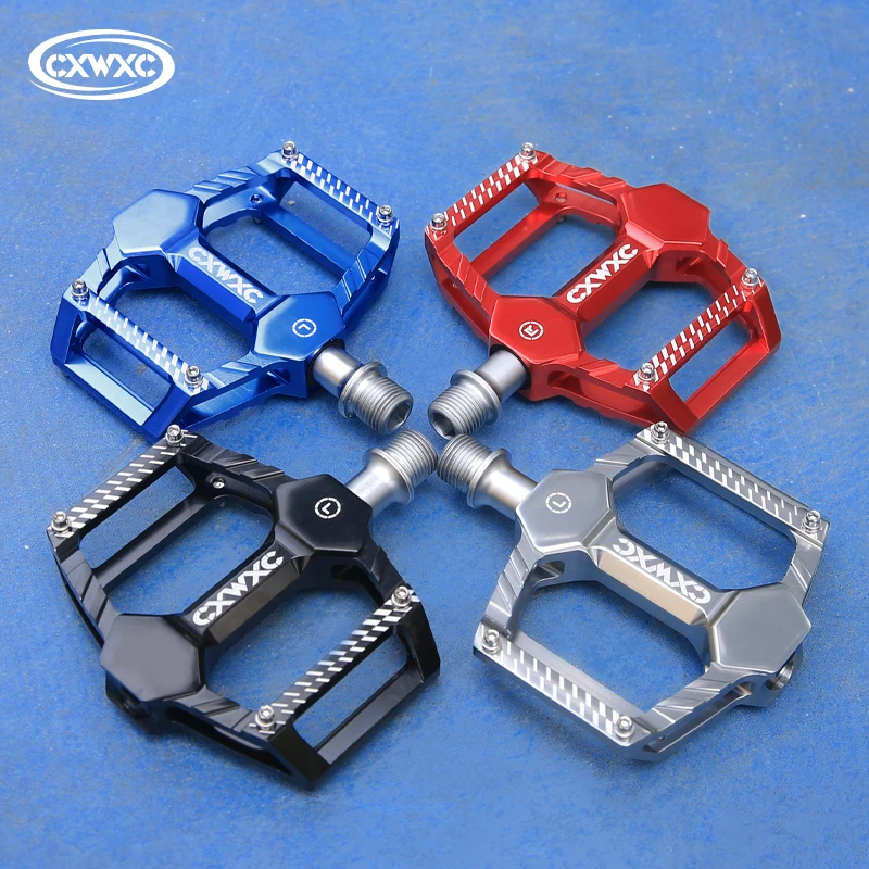 CXWXC Bike Pedals Aluminum Anti-slip MTB Road Bicycle Pedals Ultralight Sealed 3 Bearing One-piece Galvanized Cycling Pedal