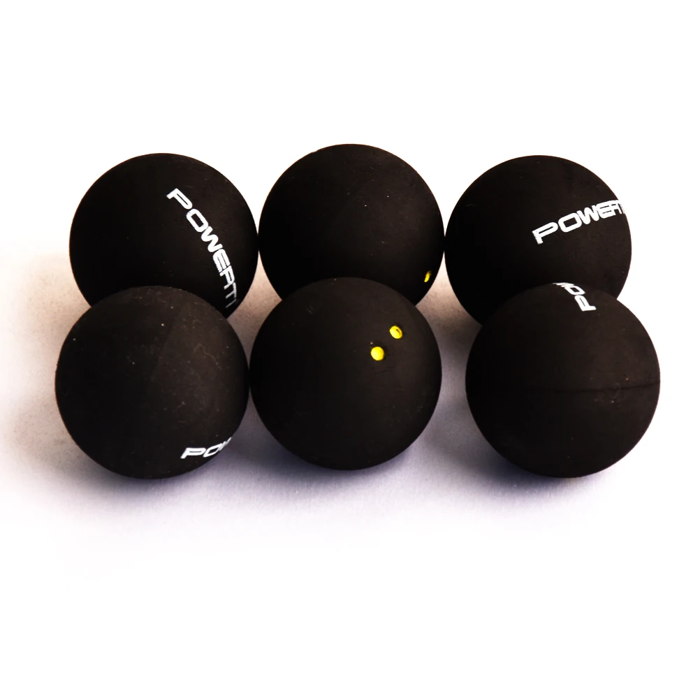 3-part Double Yellow Dot Squash Ball Custom Logo Professional high elasticity resistant to play For Training and Practice