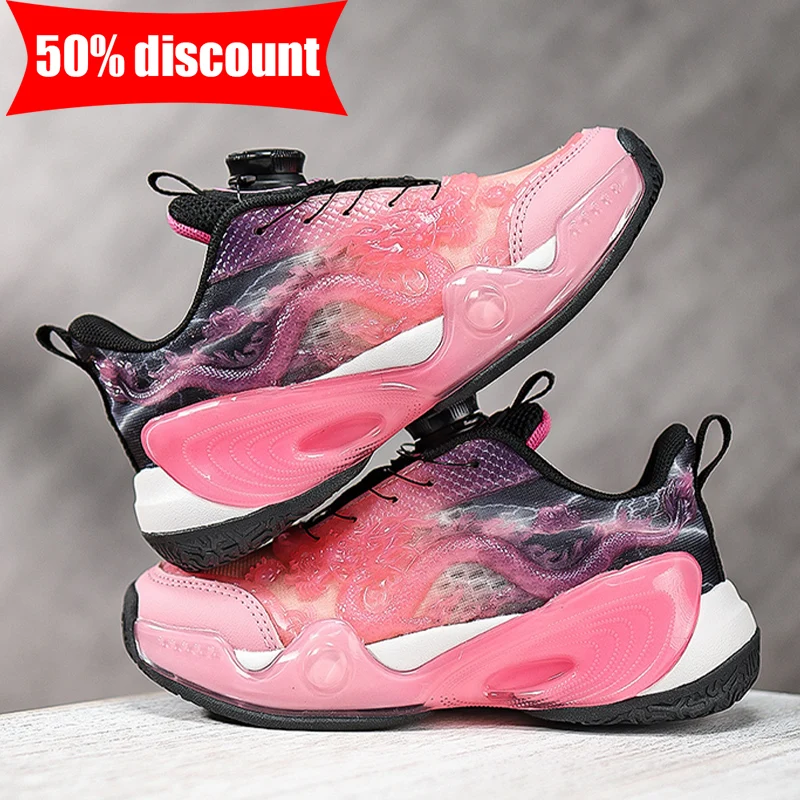 

Childrens Basketball Shoes Fashion Shock-absorbing Anti Slip Campus Training Sneakers Versatile Breathe Mesh Running Shoes Kids