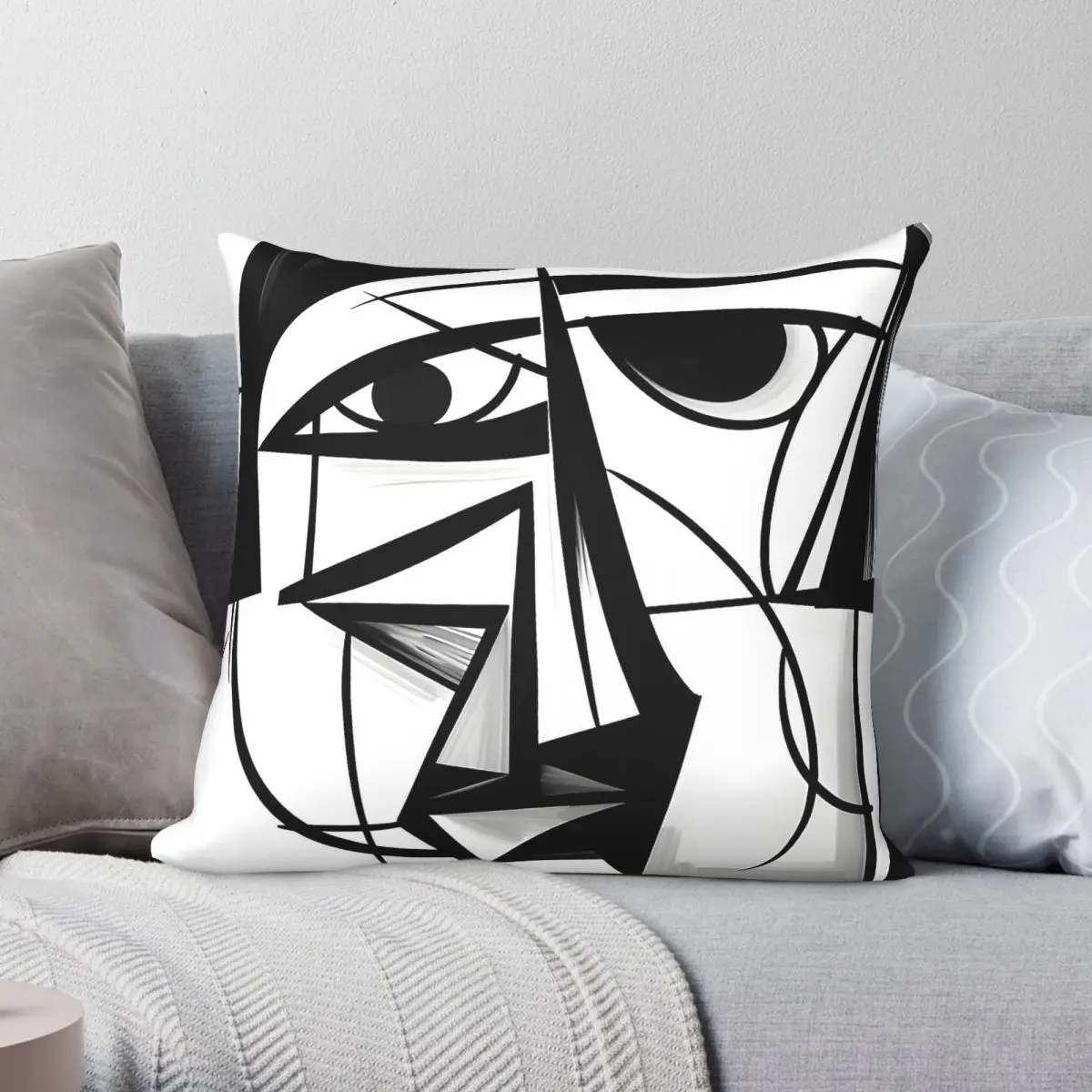 Face Cubism Picasso Square Pillowcase Polyester Linen Velvet Creative Zip Decor Throw Pillow Case Home Cushion Case Wholesale
