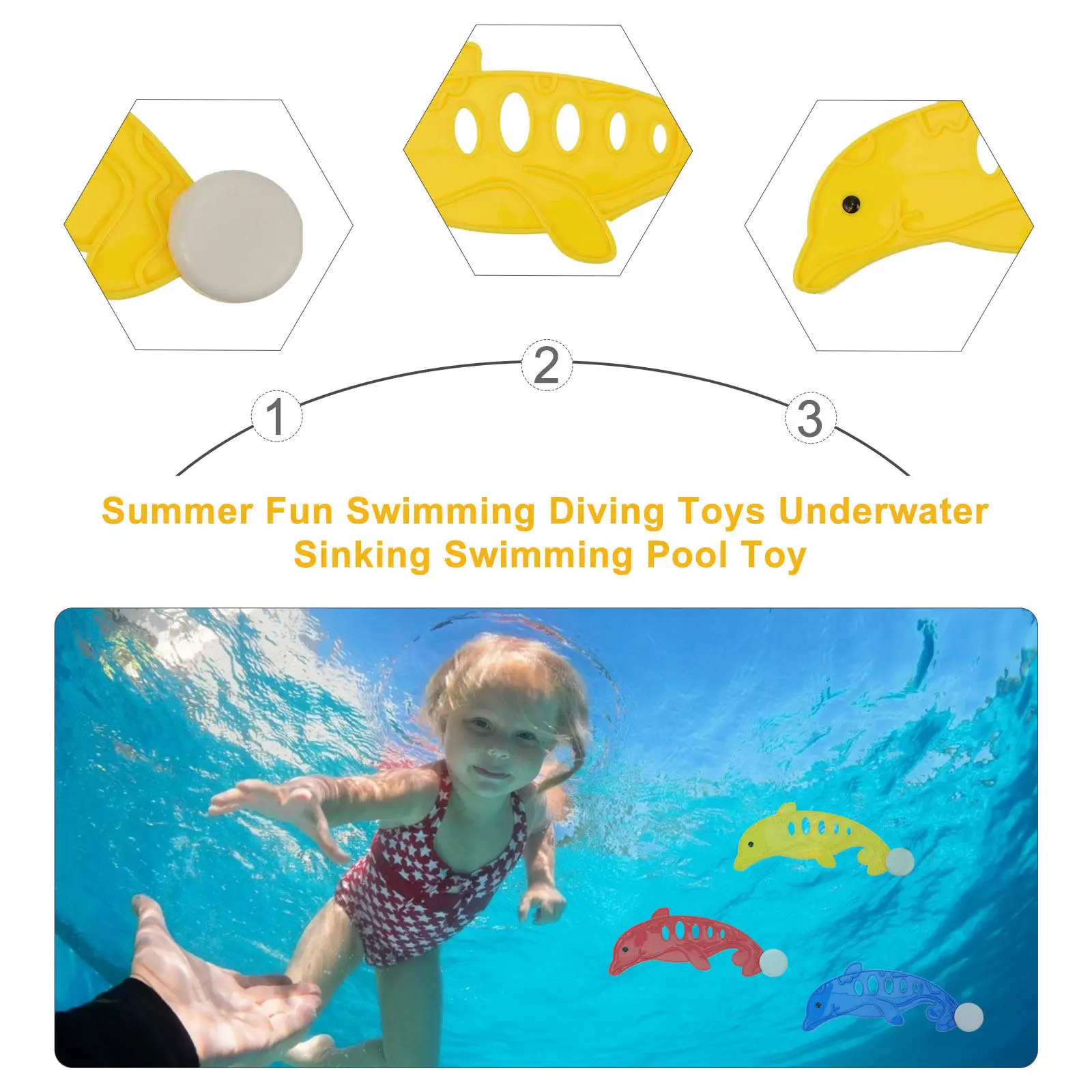 17Pcs Diving Set Colorful Sinking Underwater Pool Games Swimming Outdoor Summer Fun Kids Learning Swimming Diving