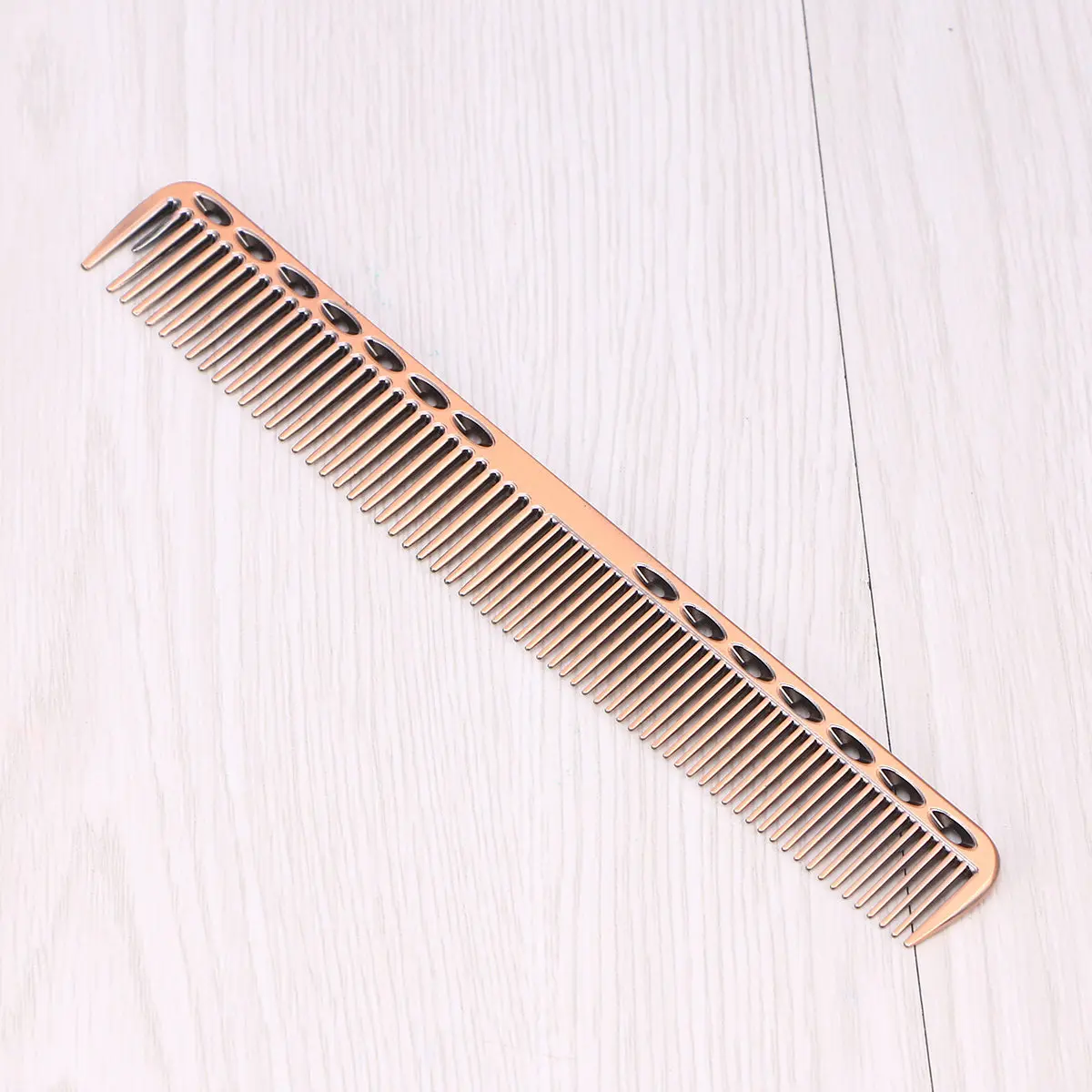 

Aluminum Barber Comb Set 2-Comb Pack Half Thin Wide Teeth For Men Women Salon Hair Cutting Tool Detangler Fine Teeth