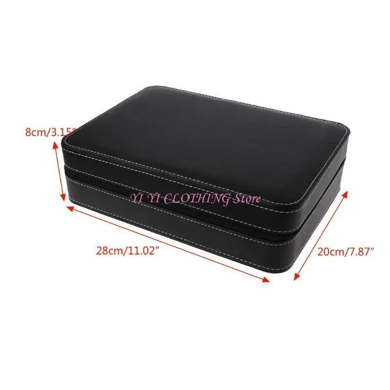 N5KF Watch Box Women Men Watch Display Storage for Case Fits Most Wristwatches and for Smart Watches Holder 10 Slot