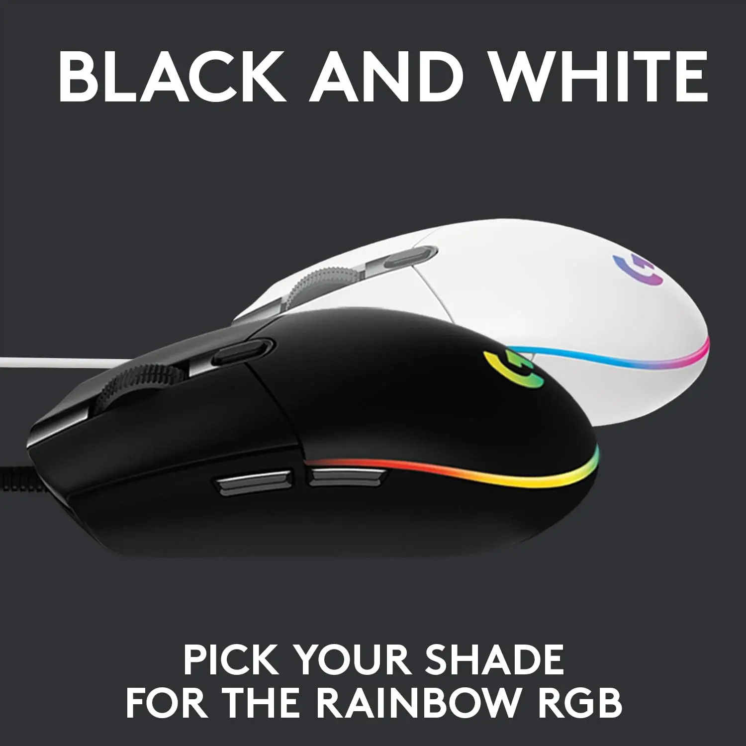 

Logitech G102 Gaming Mouse - Lightsync RGB, High Precision Sensor, 6 Programmable Buttons, 85g Lightweight Design,