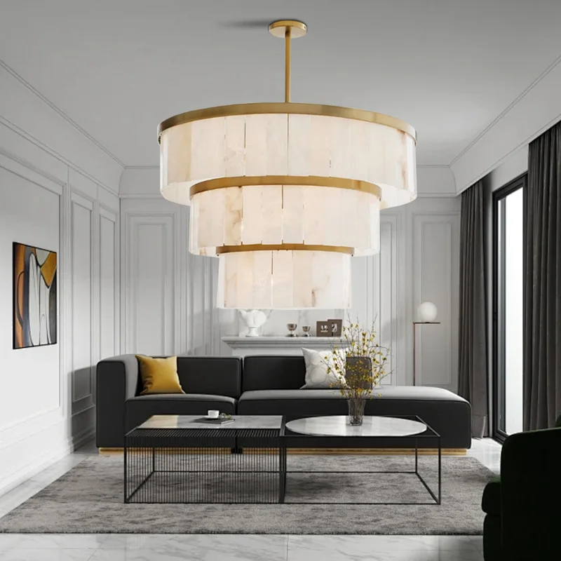 

Modern light luxury stainless steel ceiling chandelier with lucite lustre Suitable for Living room, bedroom Home interior light