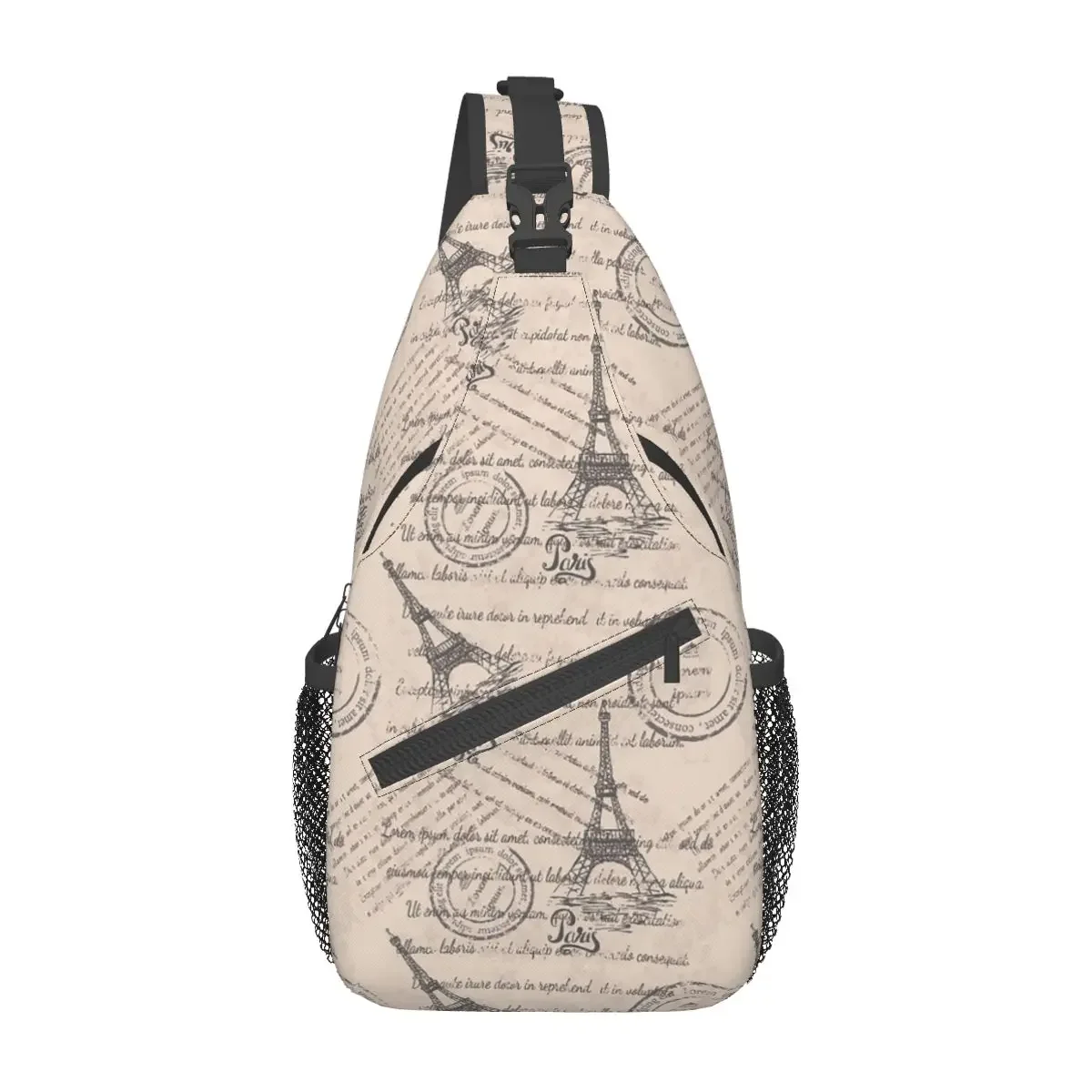 

Eiffel Tower Envelope Crossbody Sling Bags Small Chest Bag Art France Shoulder Backpack Daypack Hiking Outdoor Sports Bookbag