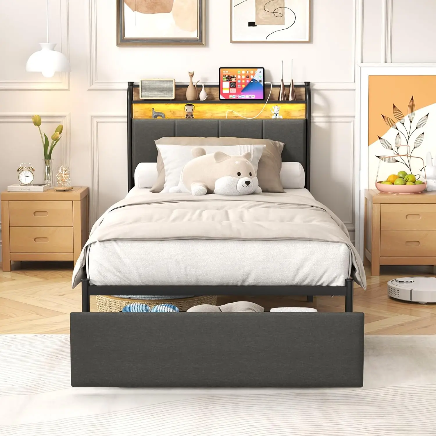 Led Twin Bed Frame … - image