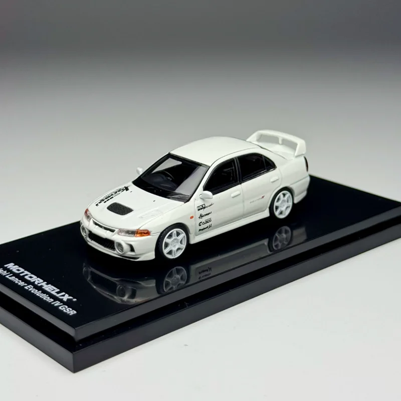 MH 1:64 Scale Lancer Evolution IV GSR Alloy Car Model Exquisite Gift Static Display Hobby & Toy Scene Simulation