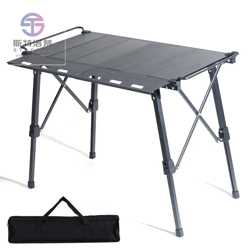 

Foerstine Multifunctional Folding Table Adjustable Leg Height Multiple Partition Camping Outdoor Bbq Storage Large Table