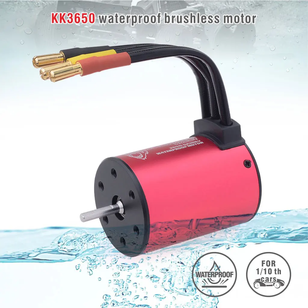 Surpass Hobby 3650 3660 KK Waterproof ESC Brushless Motor Combo for Wltoys 124019 104001 1/10 RC Car RC Parts