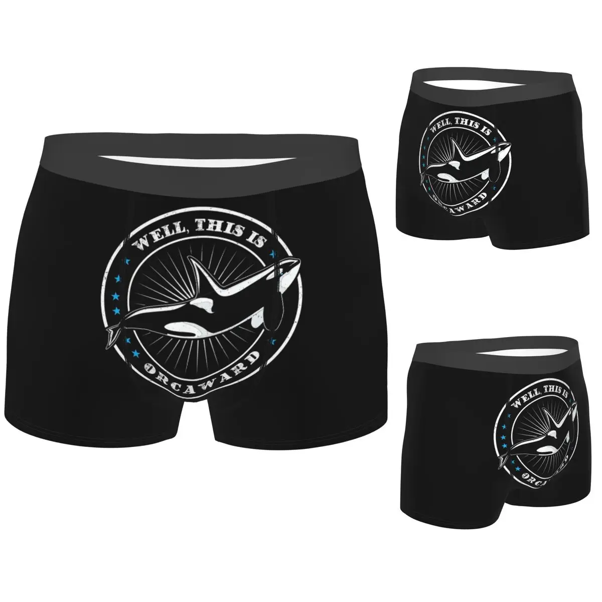 

Трусы-боксеры, шорты Well This Is Orcaward Orca Whale Sea Predatory Fish, мужские вентилируемые трусы для Homme Man