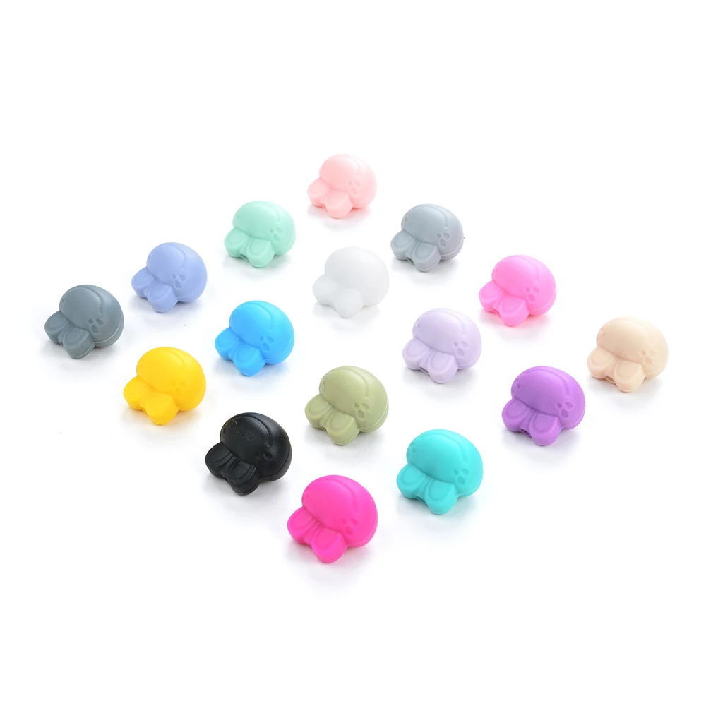 LOFCA Silicone Beads Frog 10pcs Animal Beads Food Grade Silicone production Necklace Bracelet Jewelry accessories