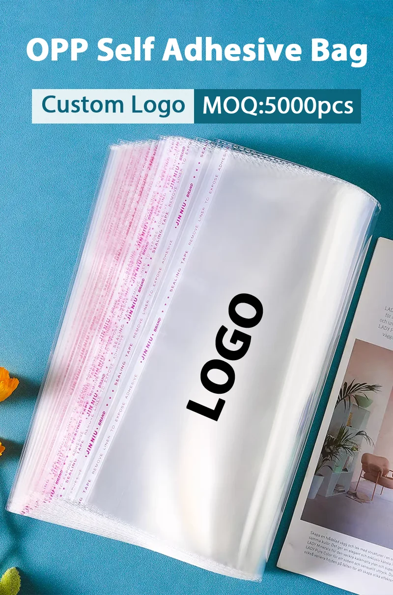 100PCS Opp Selbstklebende transparente Plastiktüte Kleidung Schmuck Verpackung Selbstklebende Keks Süßigkeiten Verpackung Zellophanbeutel – Detail 1