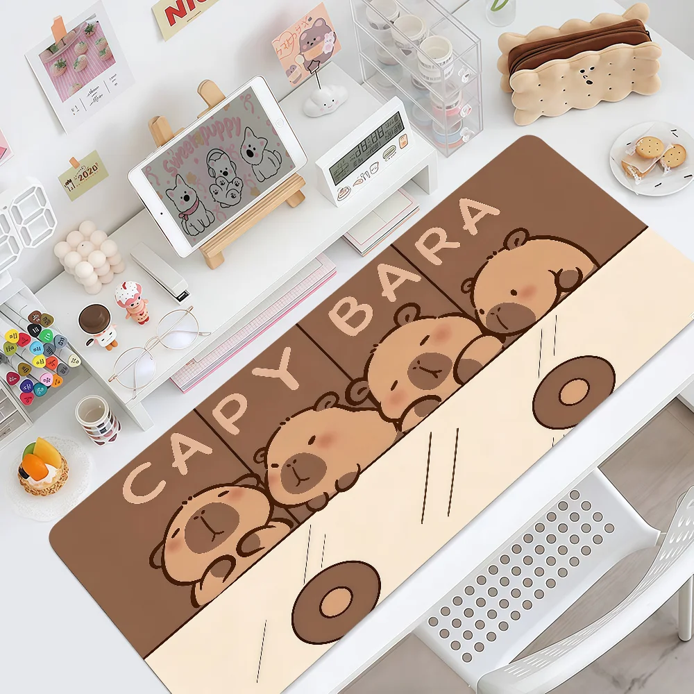 Mouse Capybara Pad MousePad Non-slip Lockedge Office Student Cute Gaming Thickened Cartoon Large Writing Pad Kawaii Cushion