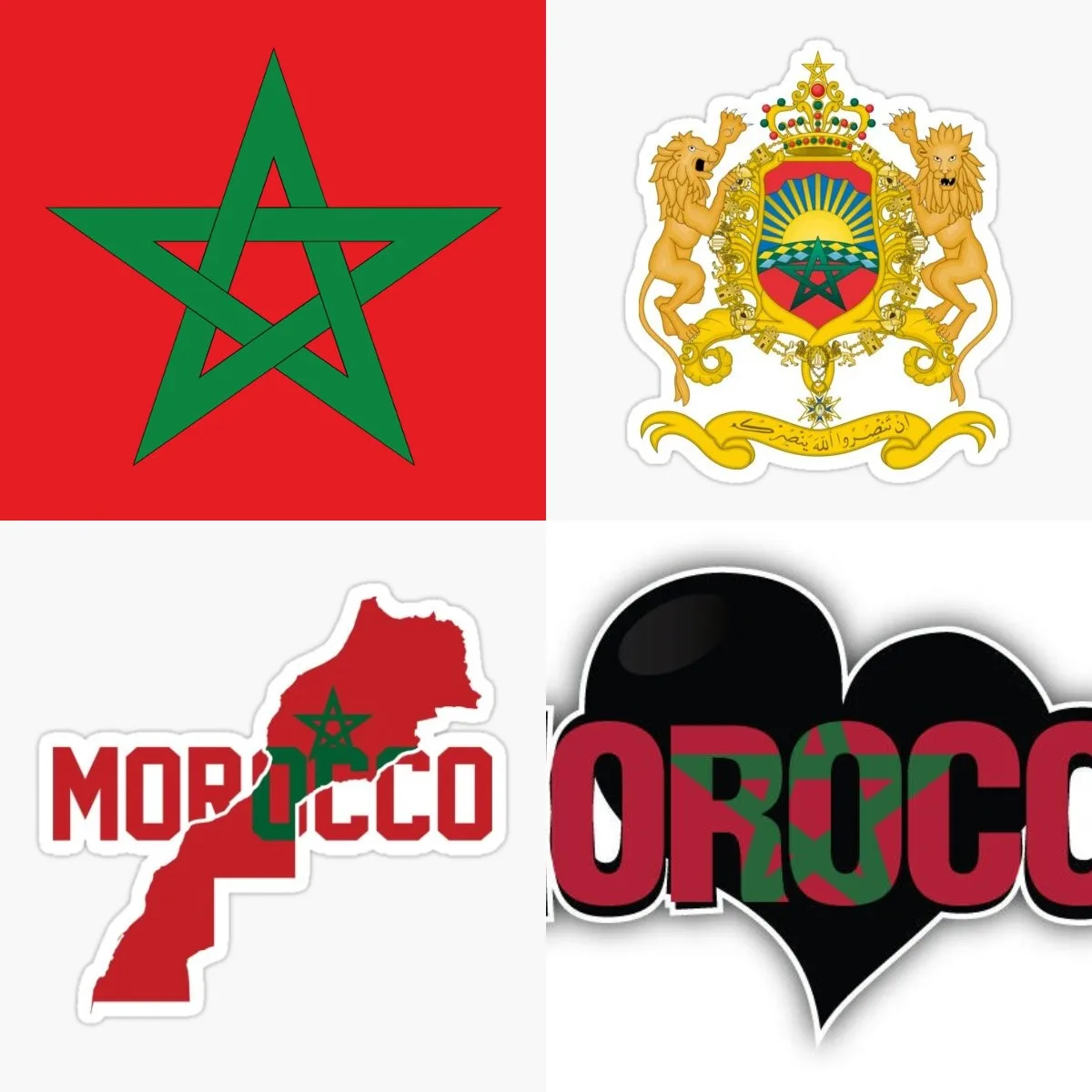 

Love Morocco Flag Decal Sticker Home Pride Travel Car Truck Van Bumper Window Laptop Cup Wall