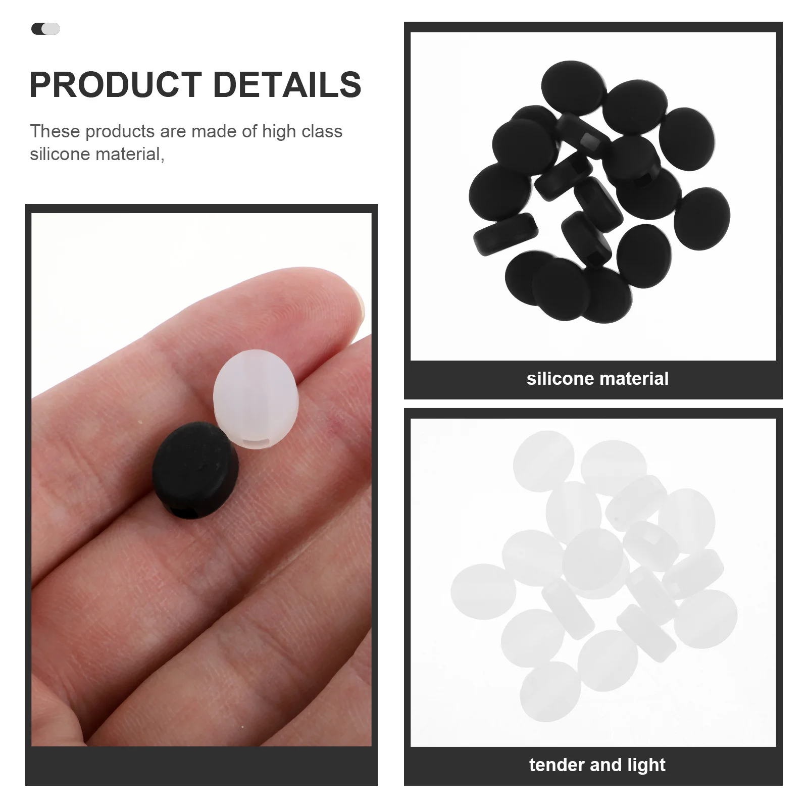 40 قطعة نظارات سيليكون الساق يغطي المضادة للانزلاق البيضاوي التجنيب للأطفال الكبار نظارات نهاية نصائح تشغيل السباحة نظارات رياضية