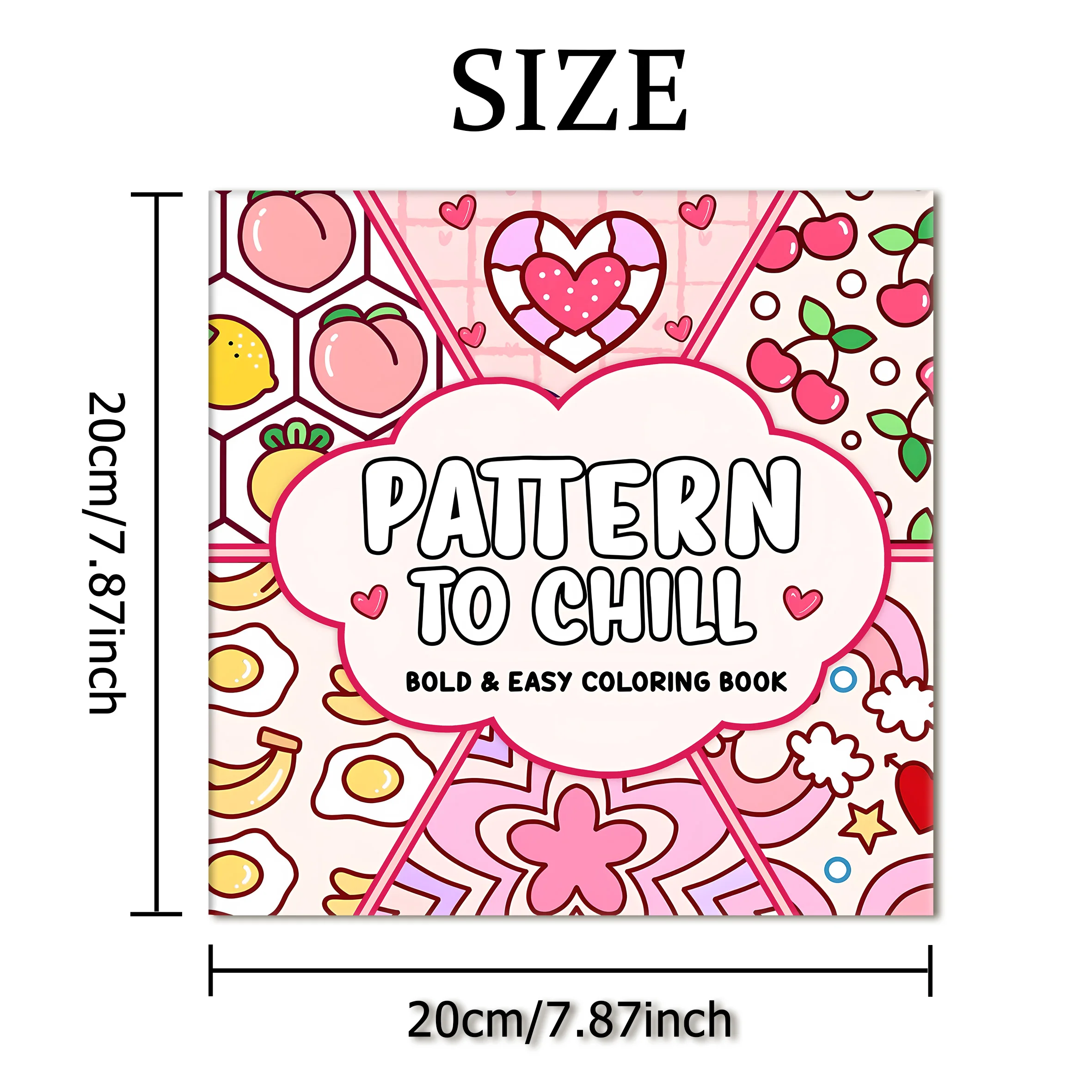 PATTERN TO CHILL Bold-easy Coloring Book for Adults Cute Drawing Book Perfect Gift for Party and Birthday