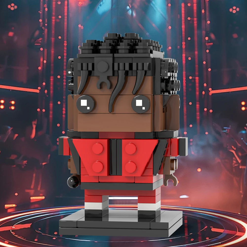 الكلاسيكية الإبداعية الشهيرة شخص الممثل الموسيقار مايكل جاكسون لاعب كرة القدم إليزابيث نموذج MOC لتقوم بها بنفسك بناء الالعاب العملاقة للطفل هدية