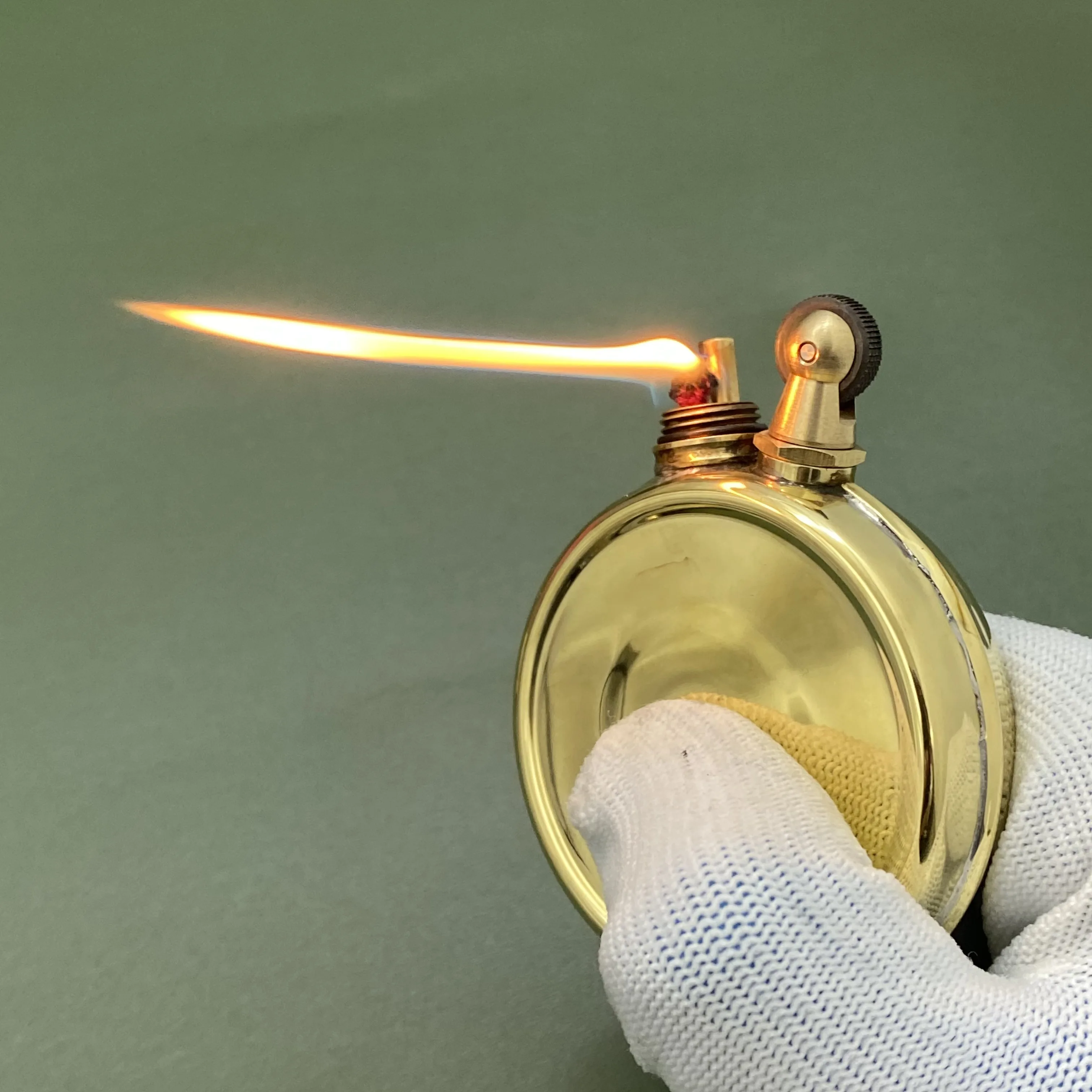 Fire Dragon Kerosene Lighter Rare Handmade Pure Copper Sealed Waterproof Ultra Long Standby Oblique Fire Pipe Lighter Cigarette